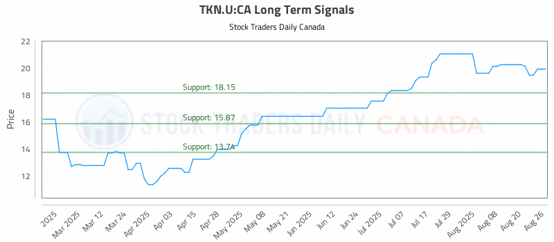 Stock Chart for TKN.U:CA