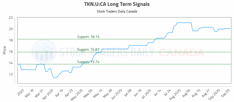 Stock Chart for TKN.U:CA