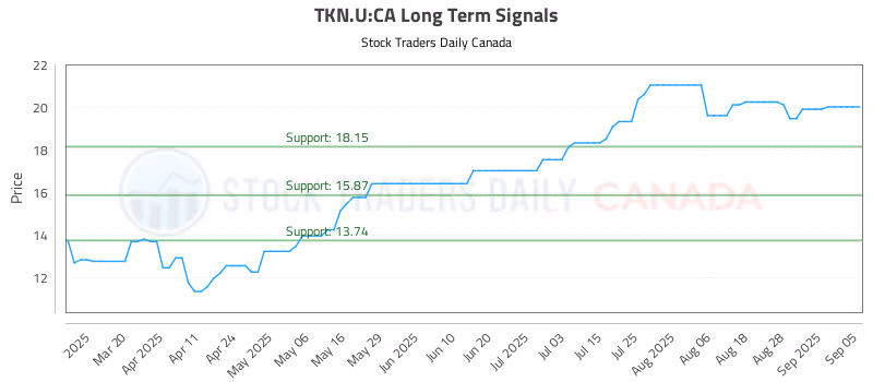 Stock Chart for TKN.U:CA