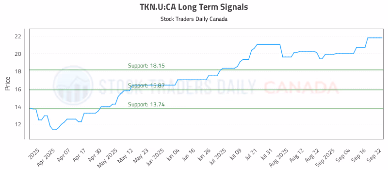 Stock Chart for TKN.U:CA