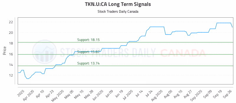 Stock Chart for TKN.U:CA
