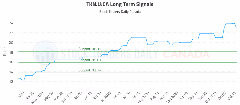 Stock Chart for TKN.U:CA