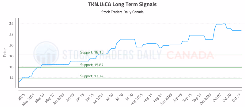 Stock Chart for TKN.U:CA