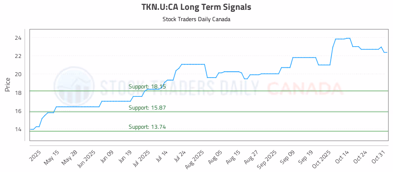 Stock Chart for TKN.U:CA