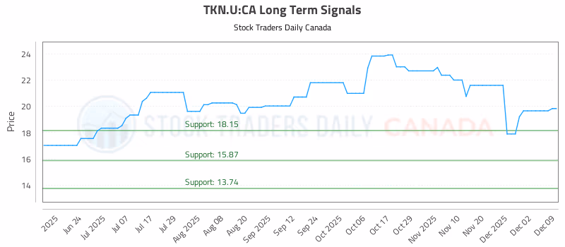 Stock Chart for TKN.U:CA