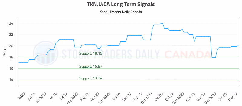 Stock Chart for TKN.U:CA