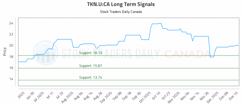 Stock Chart for TKN.U:CA