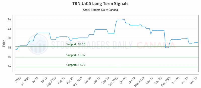 Stock Chart for TKN.U:CA