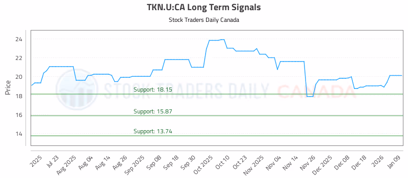 Stock Chart for TKN.U:CA