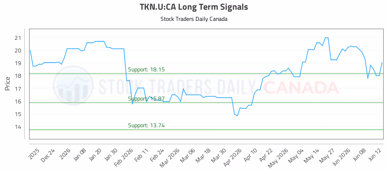 Stock Chart for TKN.U:CA