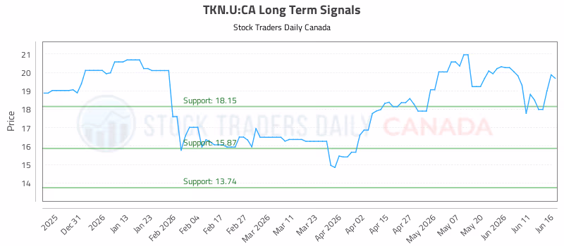 Stock Chart for TKN.U:CA