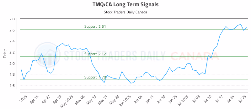 Stock Chart for TMQ:CA