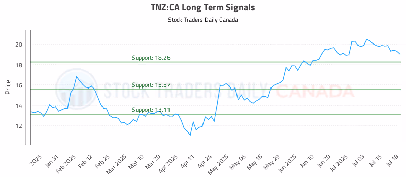 Stock Chart for TNZ:CA