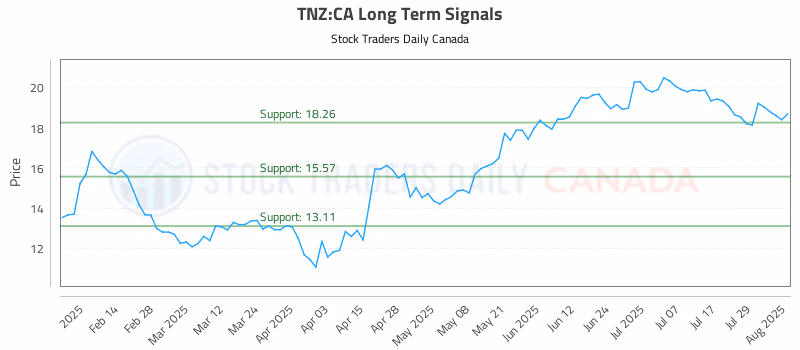 Stock Chart for TNZ:CA