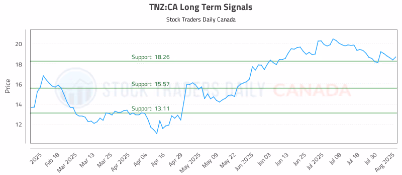 Stock Chart for TNZ:CA