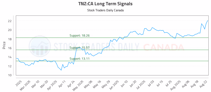 Stock Chart for TNZ:CA
