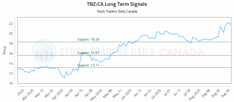 Stock Chart for TNZ:CA