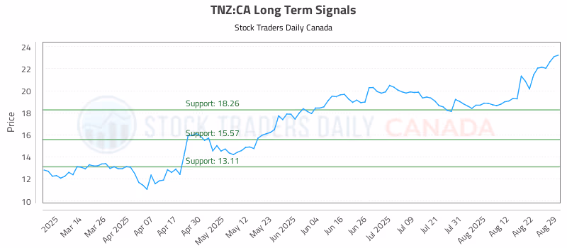 Stock Chart for TNZ:CA