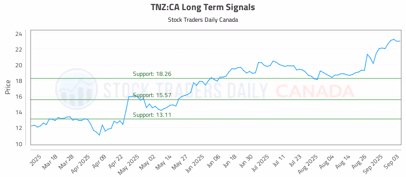 Stock Chart for TNZ:CA