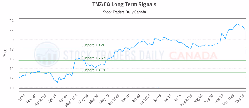 Stock Chart for TNZ:CA