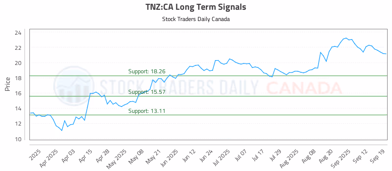 Stock Chart for TNZ:CA