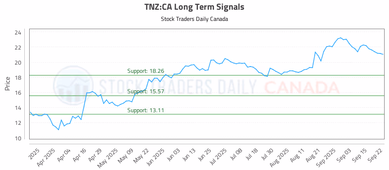 Stock Chart for TNZ:CA