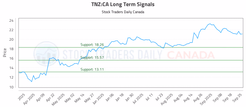 Stock Chart for TNZ:CA