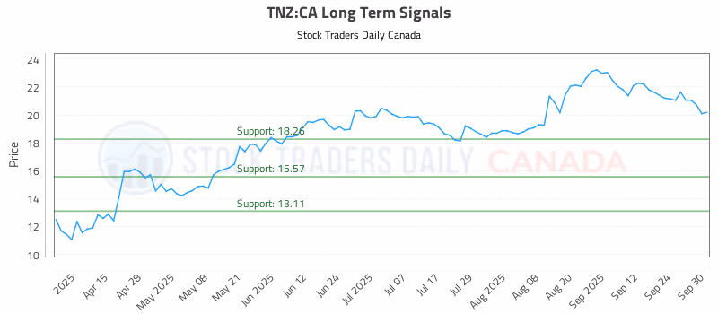 Stock Chart for TNZ:CA