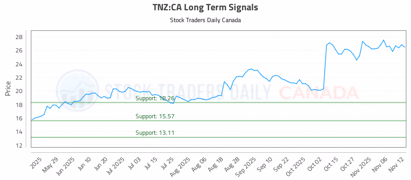 Stock Chart for TNZ:CA