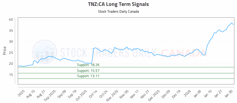 Stock Chart for TNZ:CA
