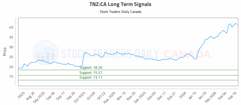 Stock Chart for TNZ:CA