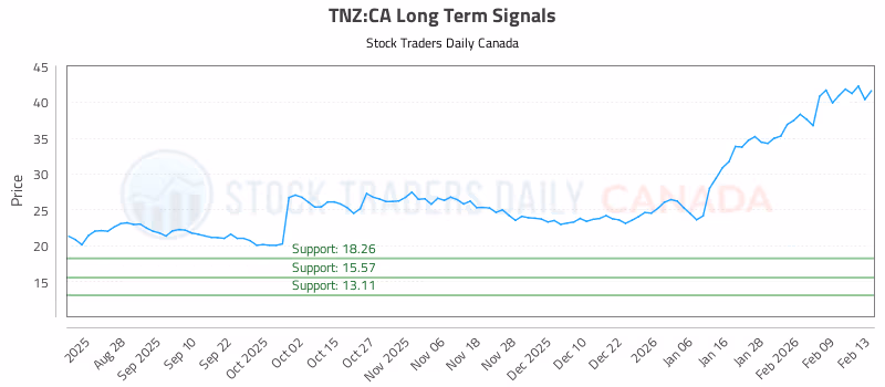 Stock Chart for TNZ:CA