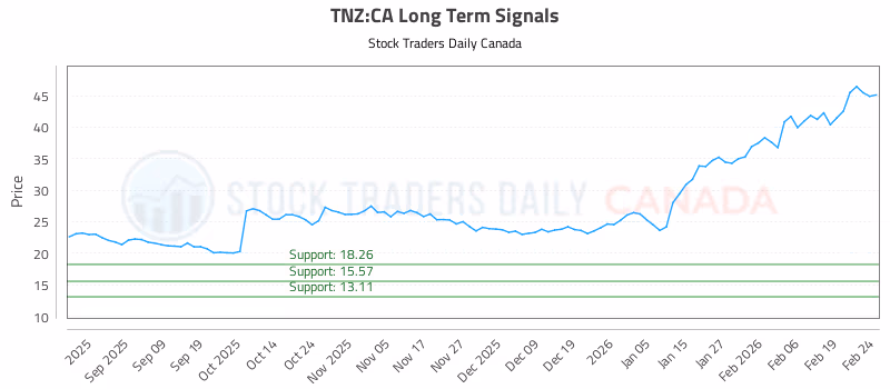 Stock Chart for TNZ:CA