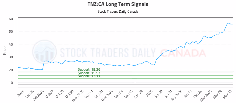 Stock Chart for TNZ:CA