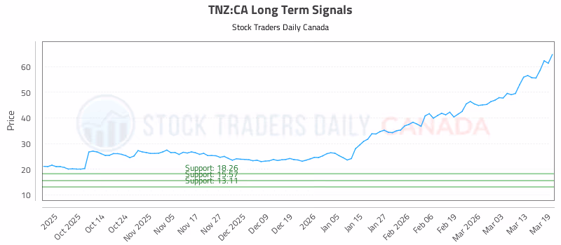 Stock Chart for TNZ:CA