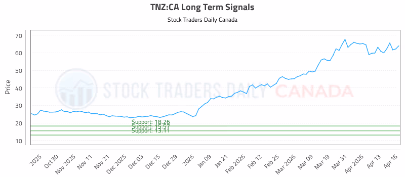 Stock Chart for TNZ:CA
