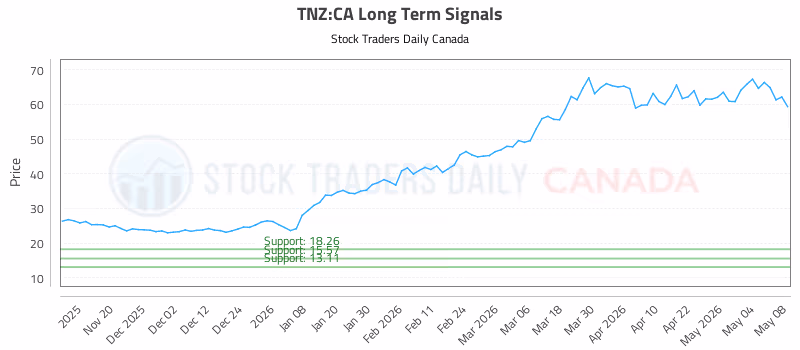 Stock Chart for TNZ:CA