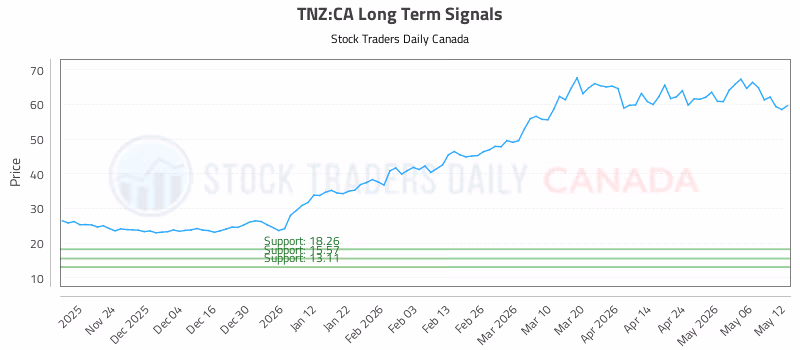 Stock Chart for TNZ:CA