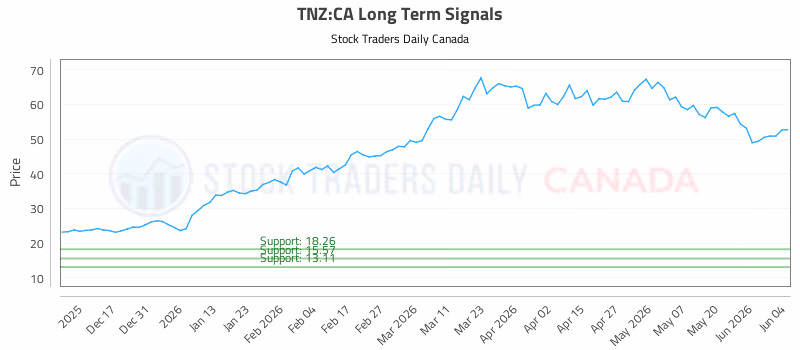 Stock Chart for TNZ:CA