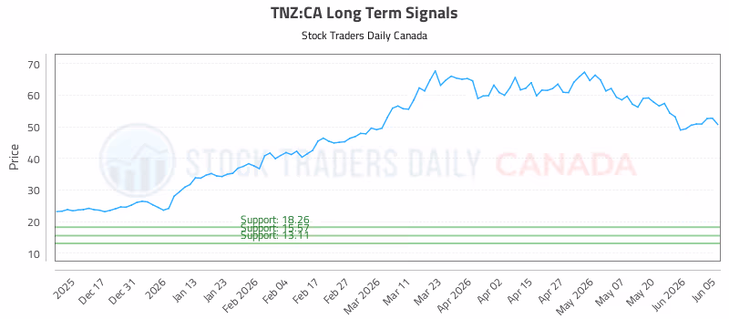 Stock Chart for TNZ:CA