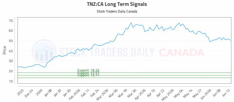 Stock Chart for TNZ:CA