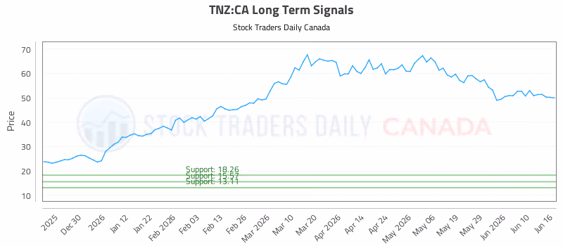 Stock Chart for TNZ:CA