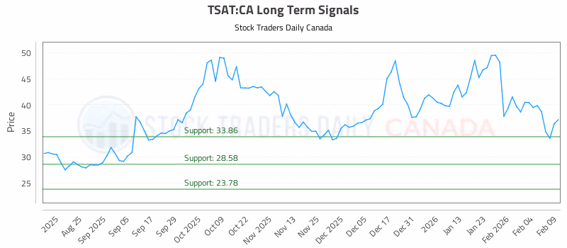 Stock Chart for TSAT:CA