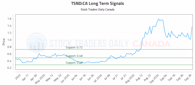 Stock Chart for TSND:CA