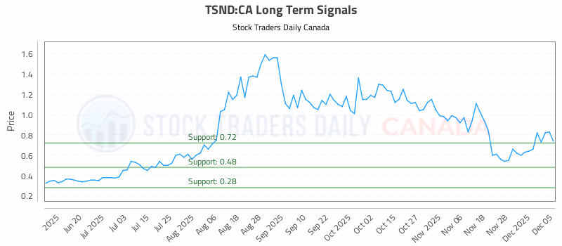 Stock Chart for TSND:CA