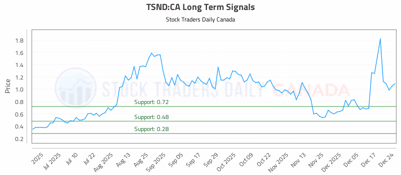 Stock Chart for TSND:CA