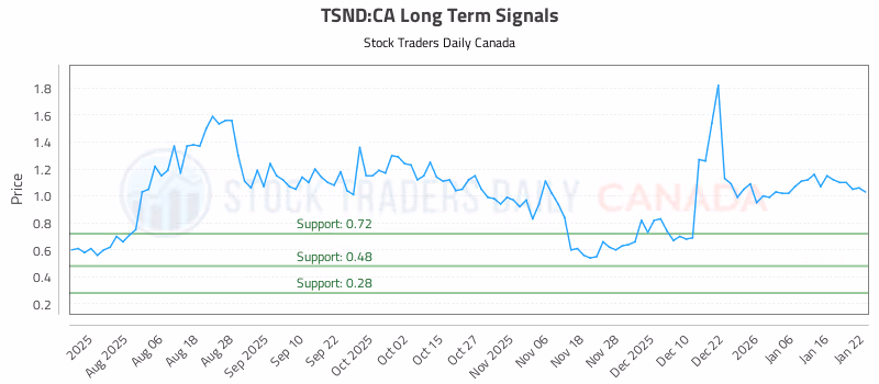 Stock Chart for TSND:CA