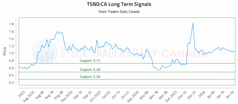 Stock Chart for TSND:CA