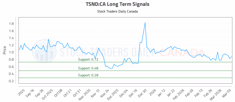 Stock Chart for TSND:CA