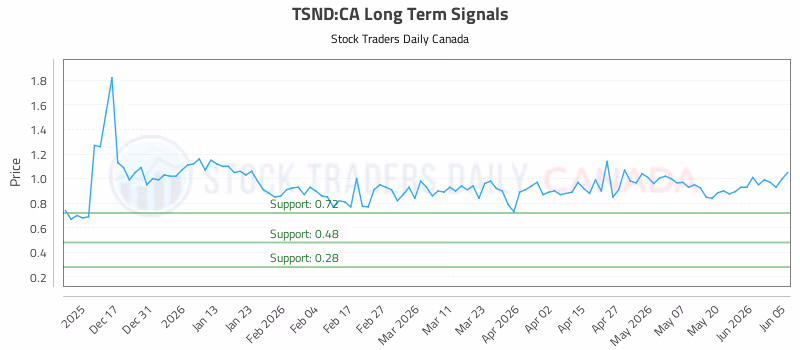Stock Chart for TSND:CA